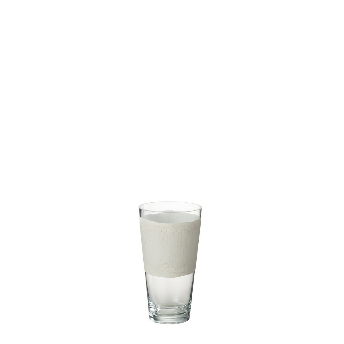 Vase Delph J-Line en verre transparent, 25 cm de hauteur
