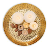 Plateau décoratif plateau de décoration de métal 20 parties Ø 28 cm rond rond ou plateau décoratif plateau de service ke