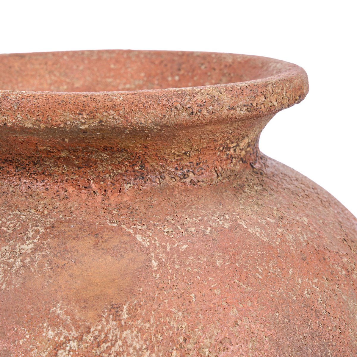 Détail du vase Clay Silence - texture et couleur de la terre cuite