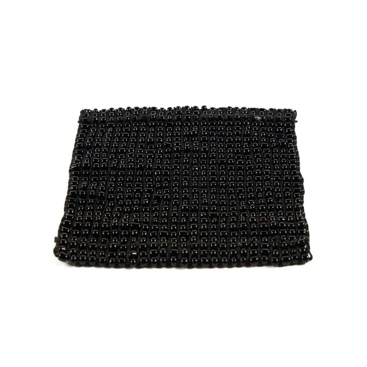 Vue rapprochée du dessous de verre Perles noir