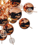«Explosion» de la lampe en métal et en verre, versions G9, lampe suspendue pour salle à manger, salon, couloir ou bureau, Øca. 65 cm