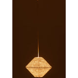 Lampe à suspension J-Line Ufo Raffia dans un salon moderne
