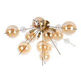 Plafond "Explosion" Amber en métal et en verre, versions G9, plafond pour salle à manger, salon, couloir ou bureau, Ø57 cm