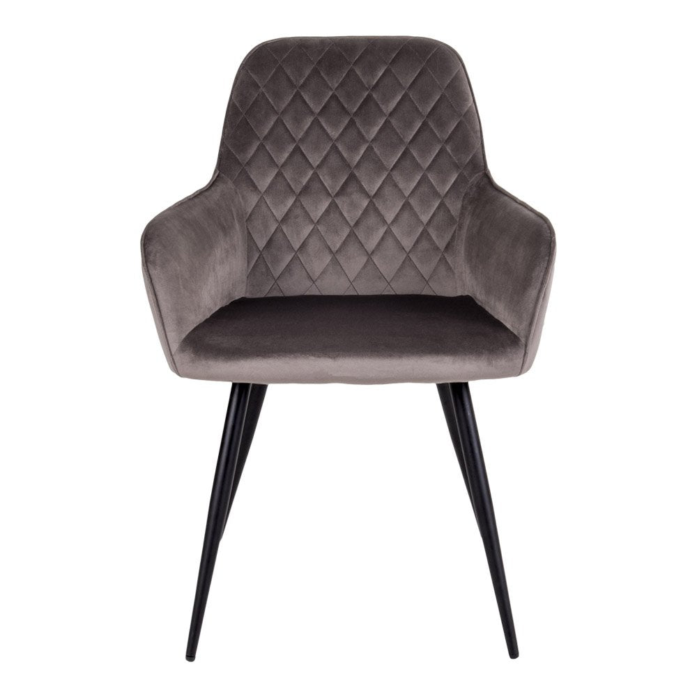Pieds en métal noir de la chaise Harbo, design moderne