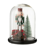 Cloche Casse-Noisette J-Line en verre rouge et vert, vue de face