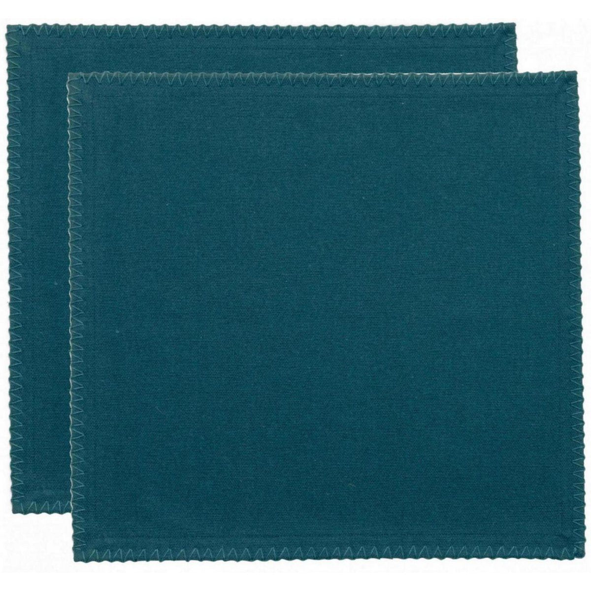 Lot de 2 serviettes de table recyclées Delia Paon 41 x 41