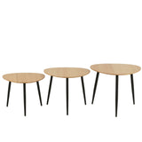Table d'appoint J-Line Palet en bambou et métal, vue de face