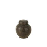 Pot J-Line avec couvercle - céramique - marron - petit