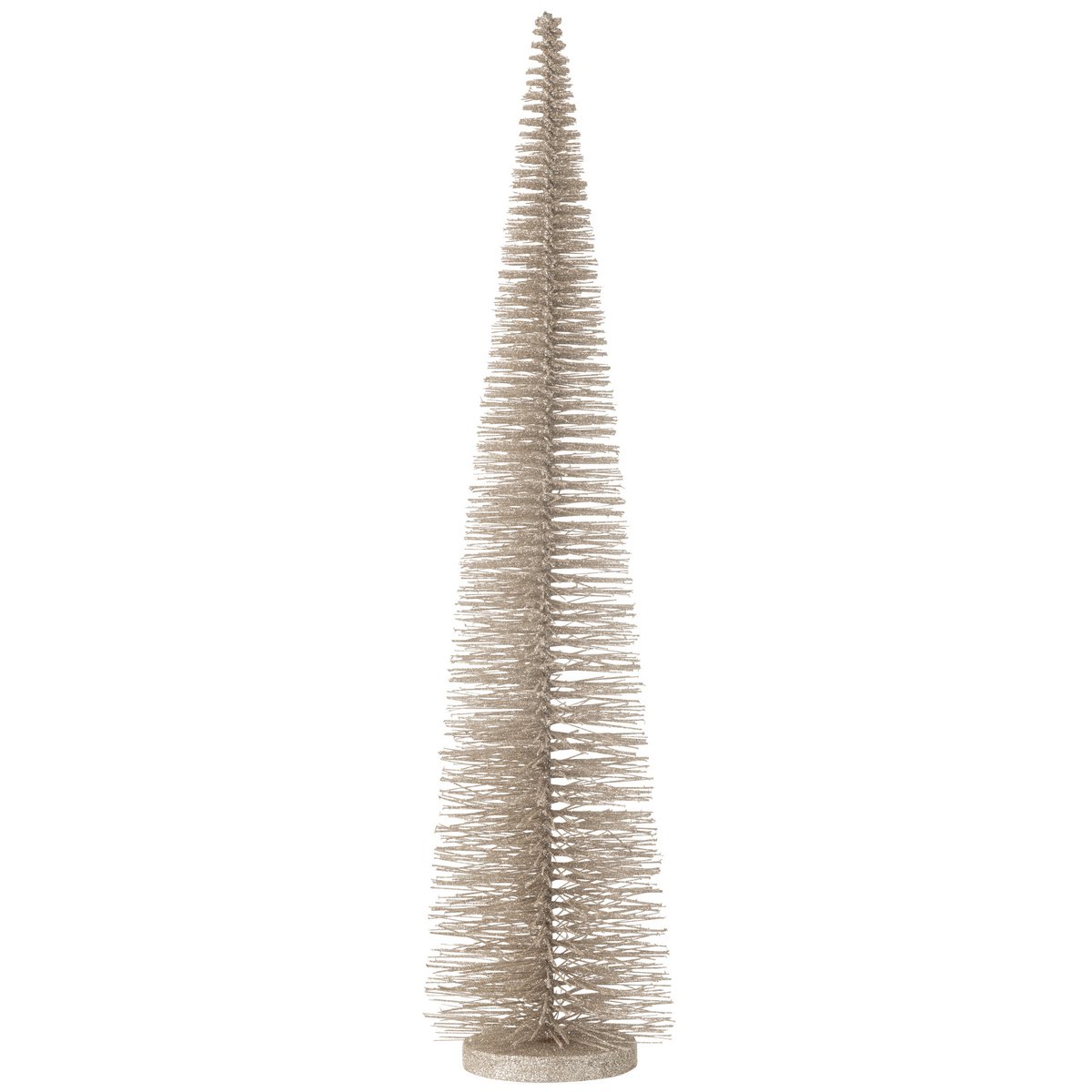 Sapin de Noël J-Line en paillettes greige, vue avant