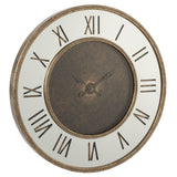 Horloge miroir LED J-Line en métal doré avec éclairage