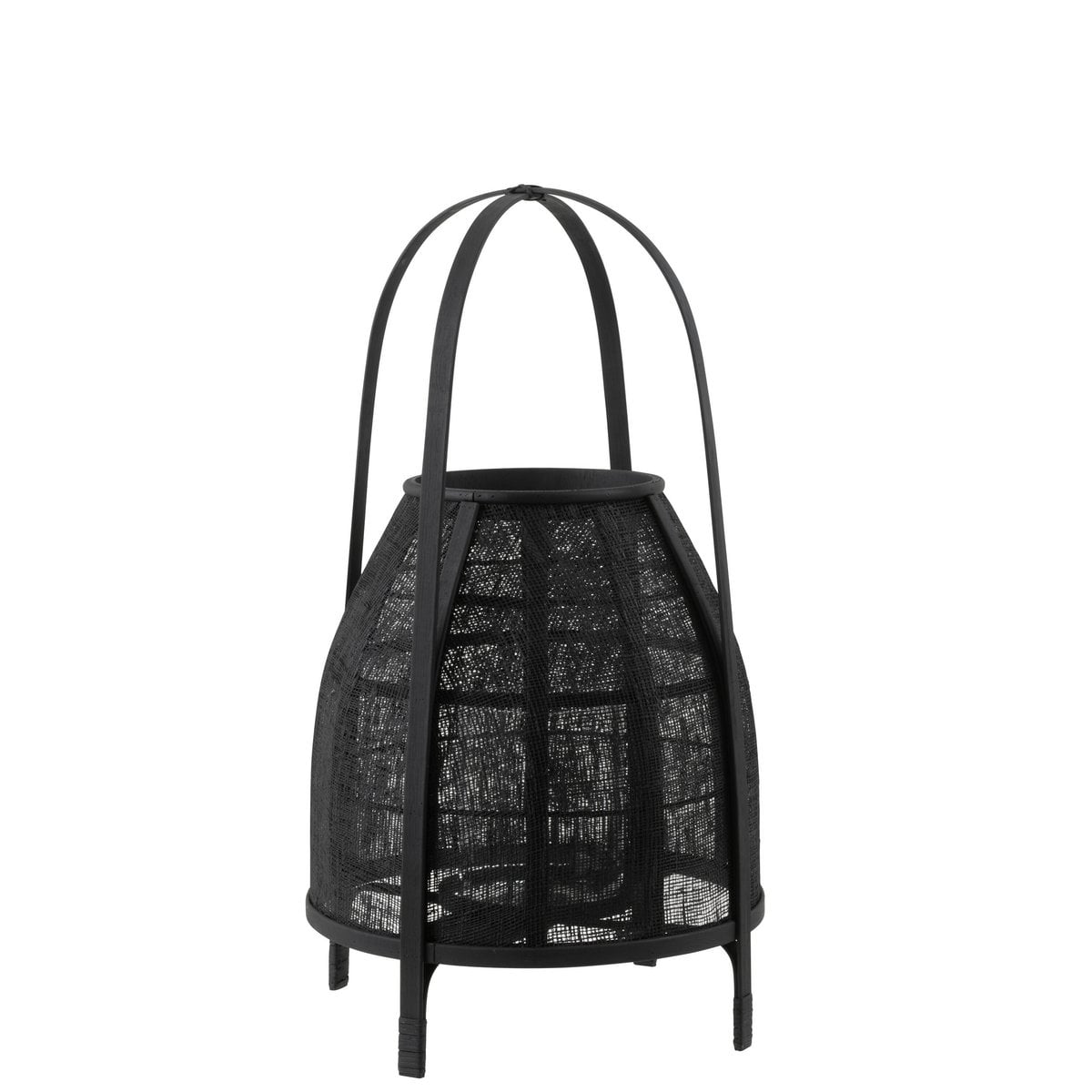 Lanterne J-Line en bambou noir, gros plan sur la finition