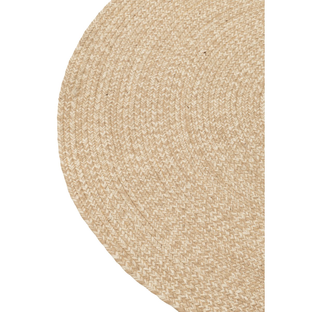 Tapis J-Line Miami Outdoor - Polyester Naturel et Blanc - Vue 1
