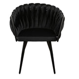Chaise Wave noire (Lot de 2)