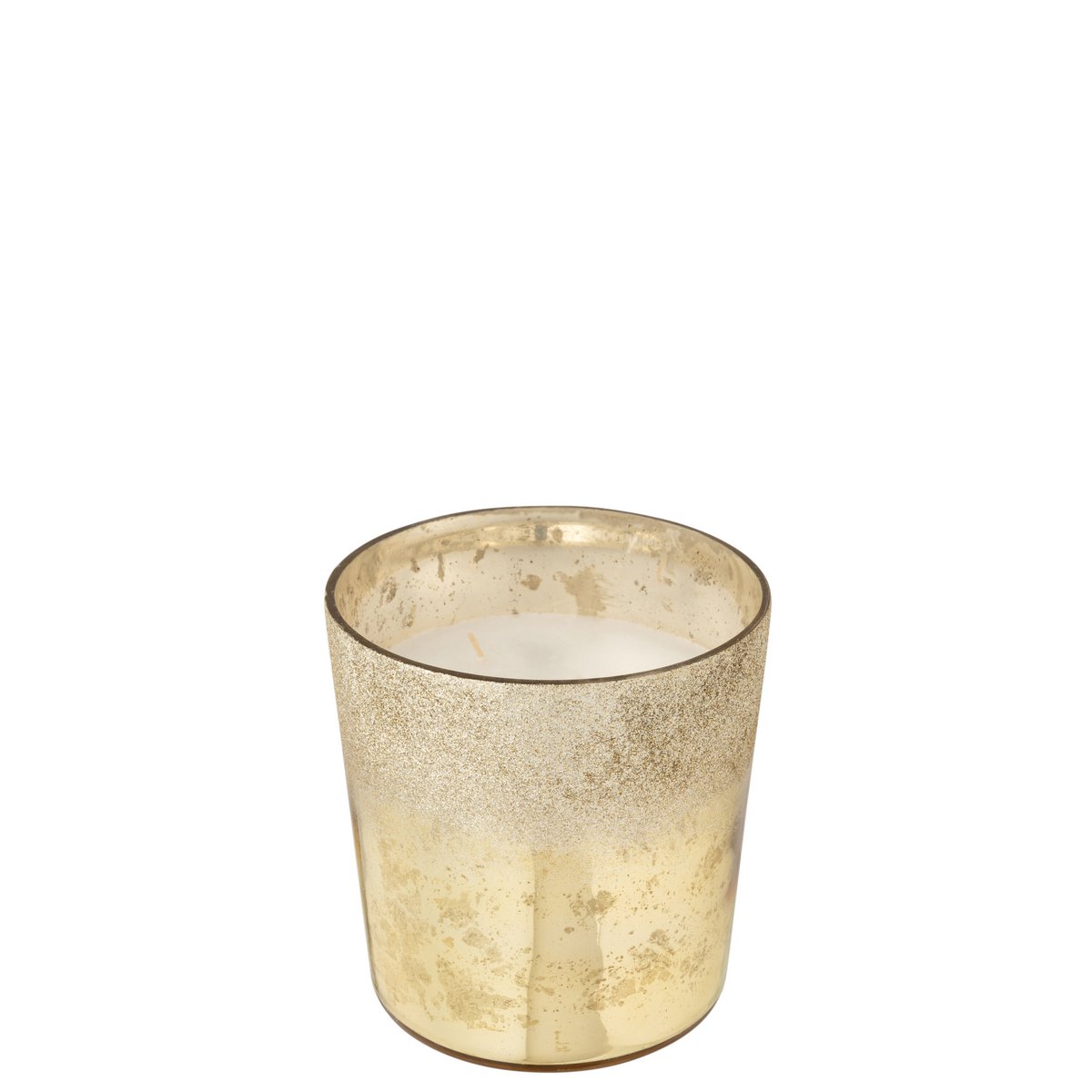 Bougie parfumée J-Line Deluxe, détail du verre doré