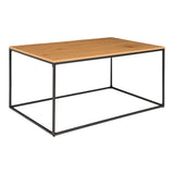 Table basse Vita - aspect chêne, noir, 60x90x45cm