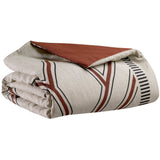Édredon Zeff Johan Caramel avec motif géométrique et texture naturelle