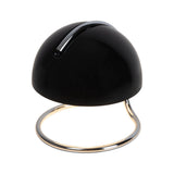 Lampe de table "Burano" noir, env. 25 cm de haut, Ø 23,5 cm, en métal et en verre noir color en chrome, E27.
