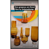 Grand vase au design moderne et classe de style rétro, couleur ambre, TYLER14AM