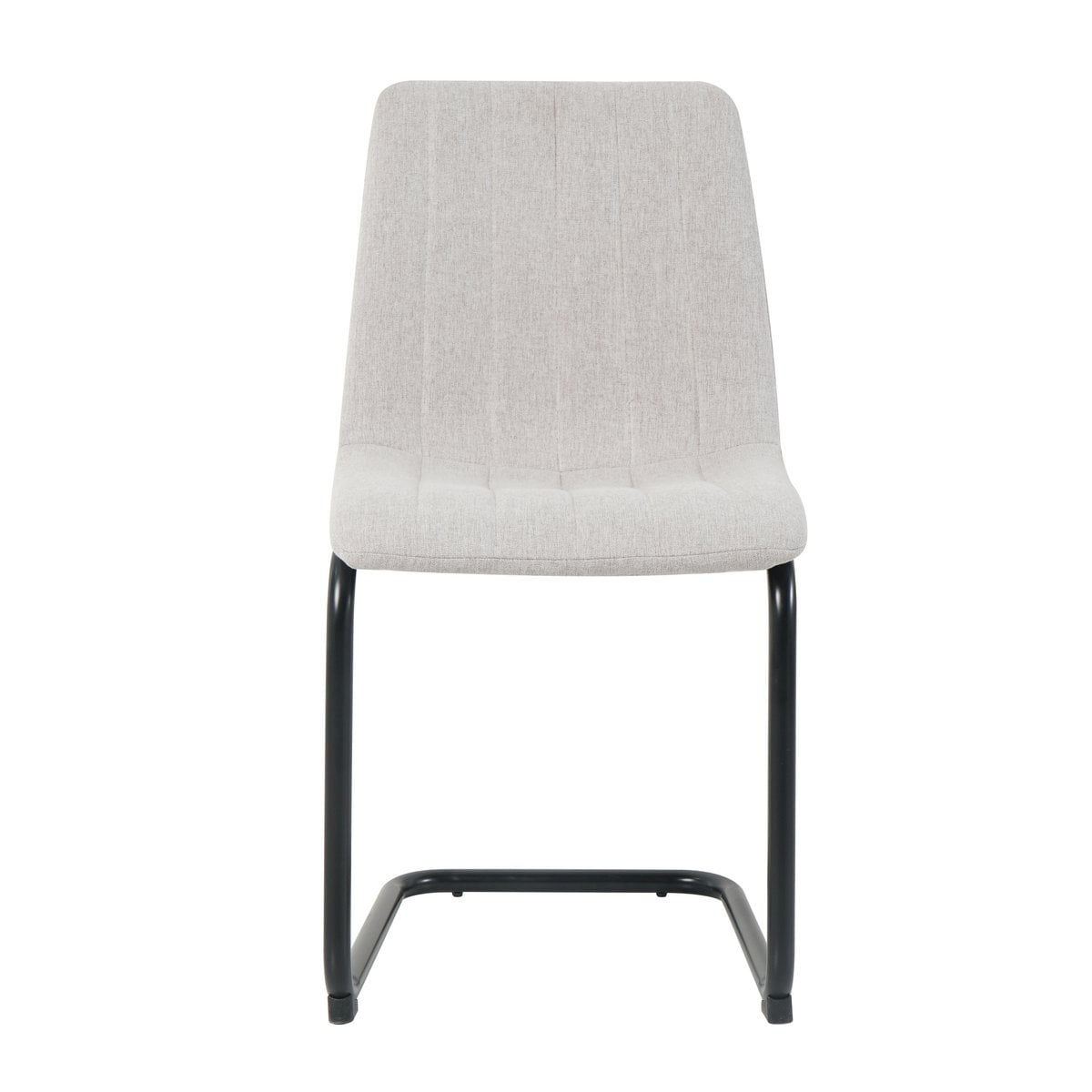 Détail du cadre en métal noir mat de la chaise design