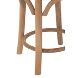 Détail du bois de teck du tabouret J-Line Ali