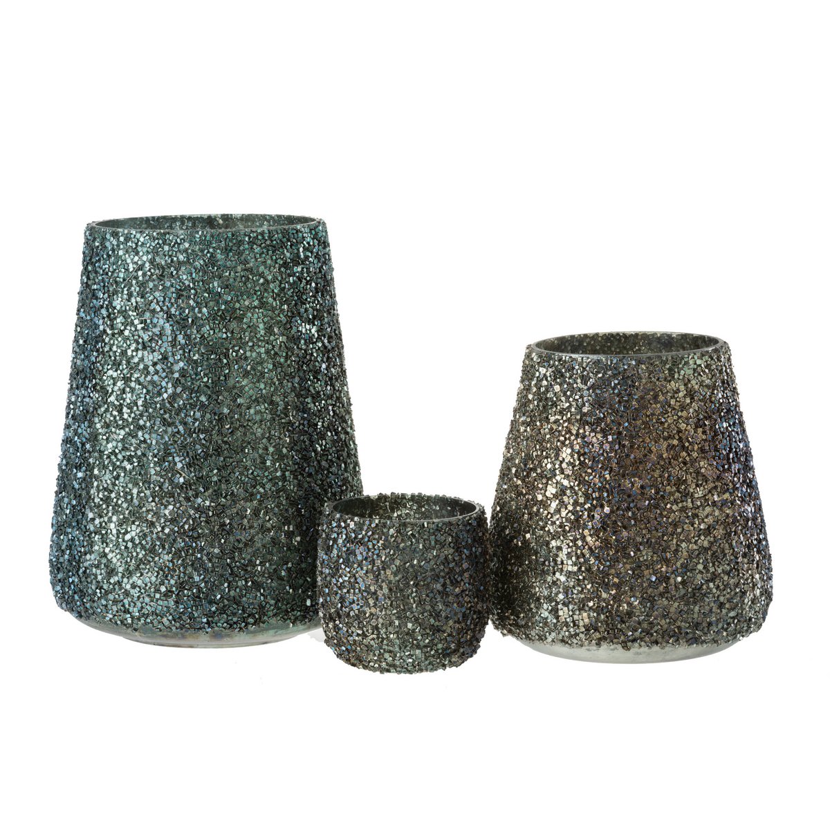 Lanterne J-Line Glitter sur une table décorée