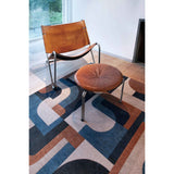 Tapis Eco - Bleu Camel - Tapis marron et bleu