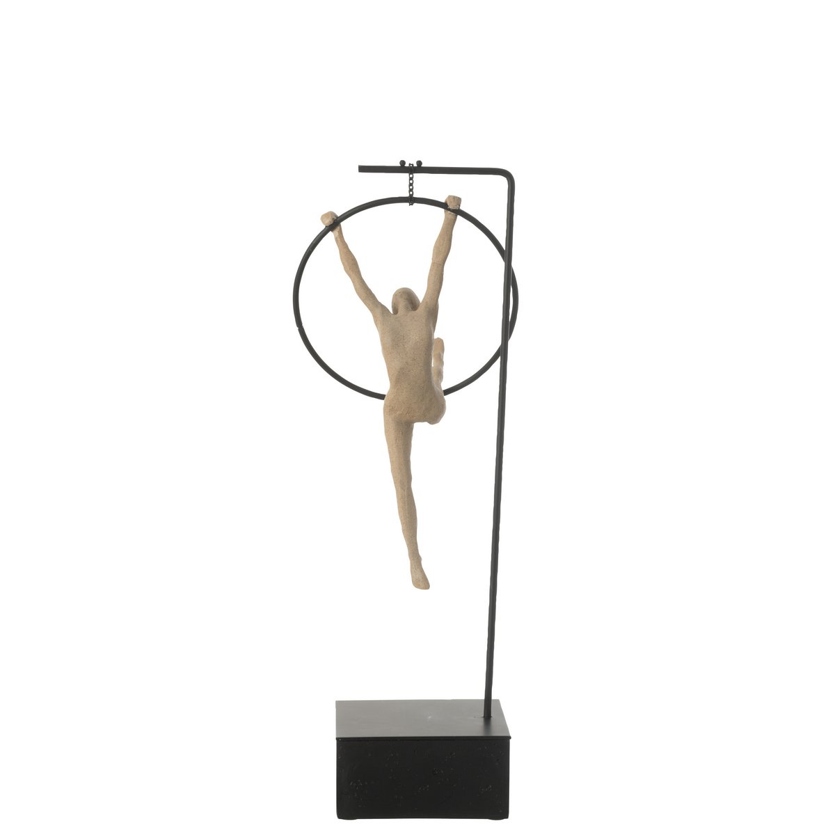 Cerceau de gymnaste Beta en résine beige et noir, vue avant