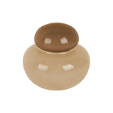 Vase Nuevo Dulce en verre marron avec capuchon élégant