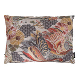 Coussin Alvito avec motif floral multicolore, vue de face
