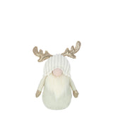 Gnome Antlers Textile Beige Petit - Détails en textile beige et décoratif
