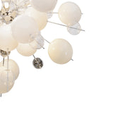Pendant la lampe "Explosion" blanche en métal et en verre, versions G9, pour salle à manger, salon, couloir ou bureau, lampe suspendue Øca 65 cm