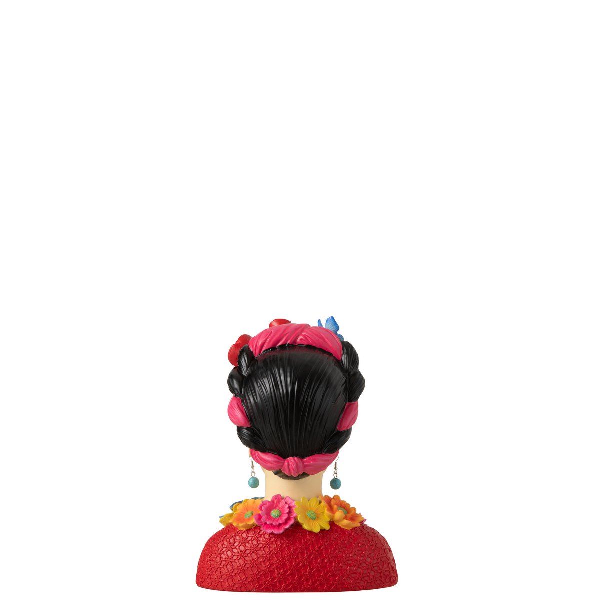 Détail du buste Frida Kahlo, finition en polyresine