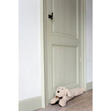 Butée de porte J-Line Chien en polyrésine beige, vue de face