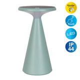 Lampe de table de batterie solaire "Palu" pour l'extérieur et à l'intérieur, en plastique en vert, 20 cm de haut