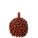 Vue du Vase Saki, céramique rouge, idéal pour embellir votre salon.