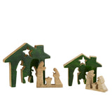 Mangeoire de Noël J-Line en bois, mise en scène festive