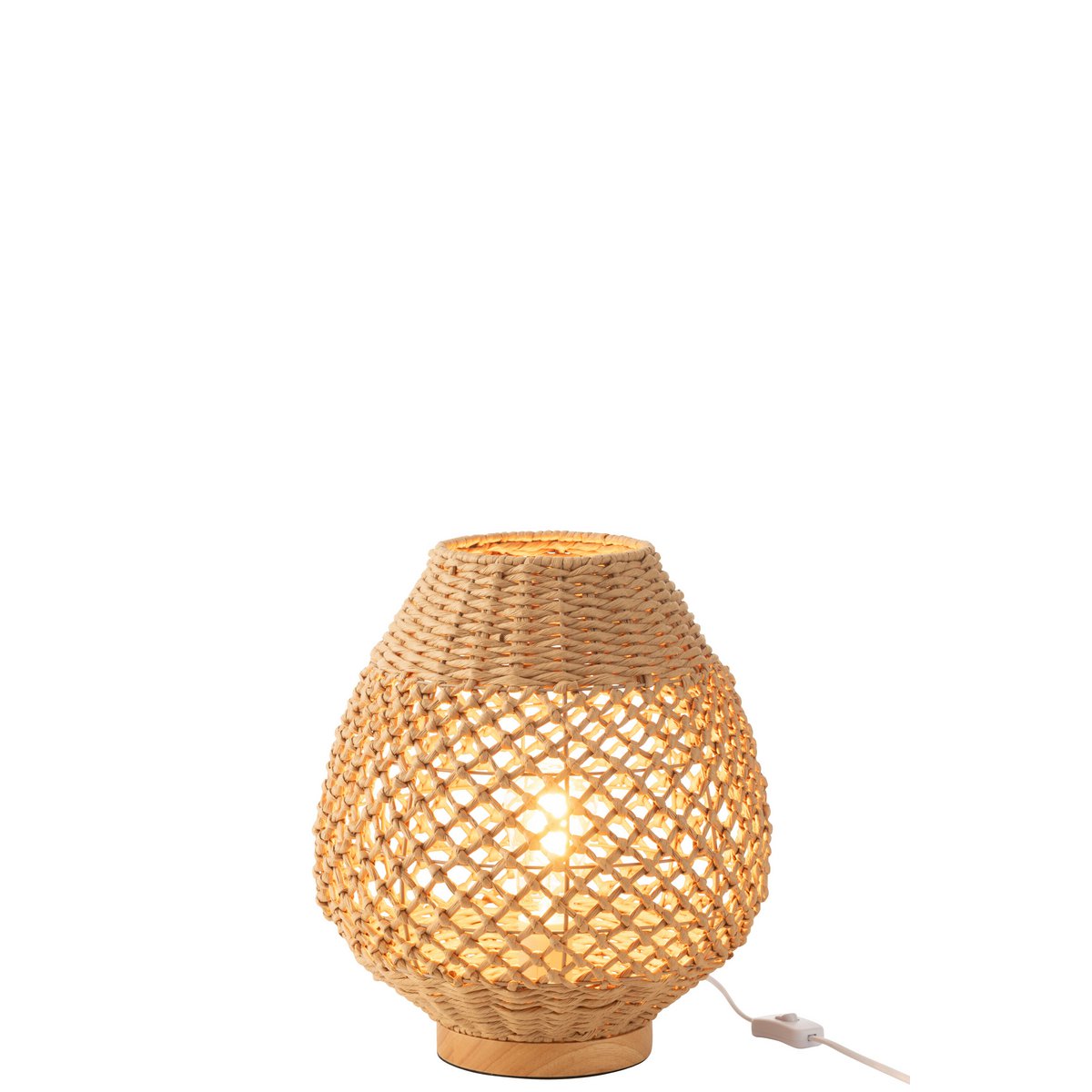 Lampe Metal Twisted de J-Line vue de face, couleur naturel