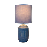 Lampe à table en céramique "Erida", lampe de table en céramique, bleu clair, avec socket E14, pour salle à manger, salon, couloir ou bureau, lampe à l'intérieur