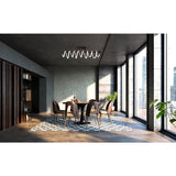 Le plafond LED "Belleza", lampe de plafond en métal moderne et le plastique en noir et blanc, avec des LED fermement construites, dimmables, environ 100 cm de long. L'éclairage idéal pour le salon, la salle à manger ou la cuisine.