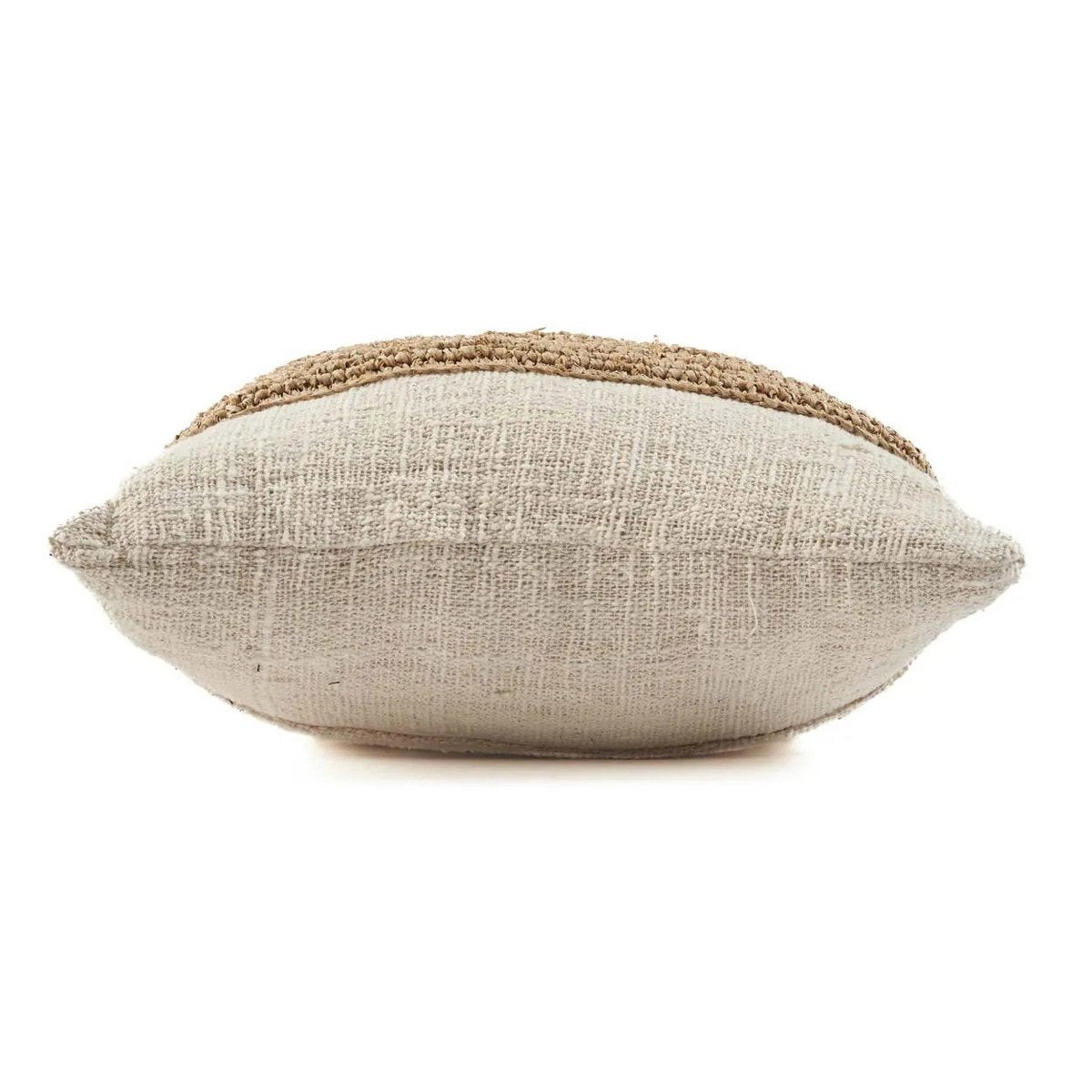 Housse de coussin Timbre en raphia naturel - vue de face