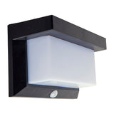 Lampe murale extérieure solaire LED avec détecteur de mouvement, pour l'extérieur, lampe murale - plastique en noir, avec LED intégrée