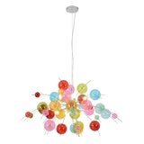 La lampe pendentielle "explosion" colorée en métal et en verre, versions G9, lampe suspendue pour salle à manger, salon, hall ou bureau, Øca. 98 cm