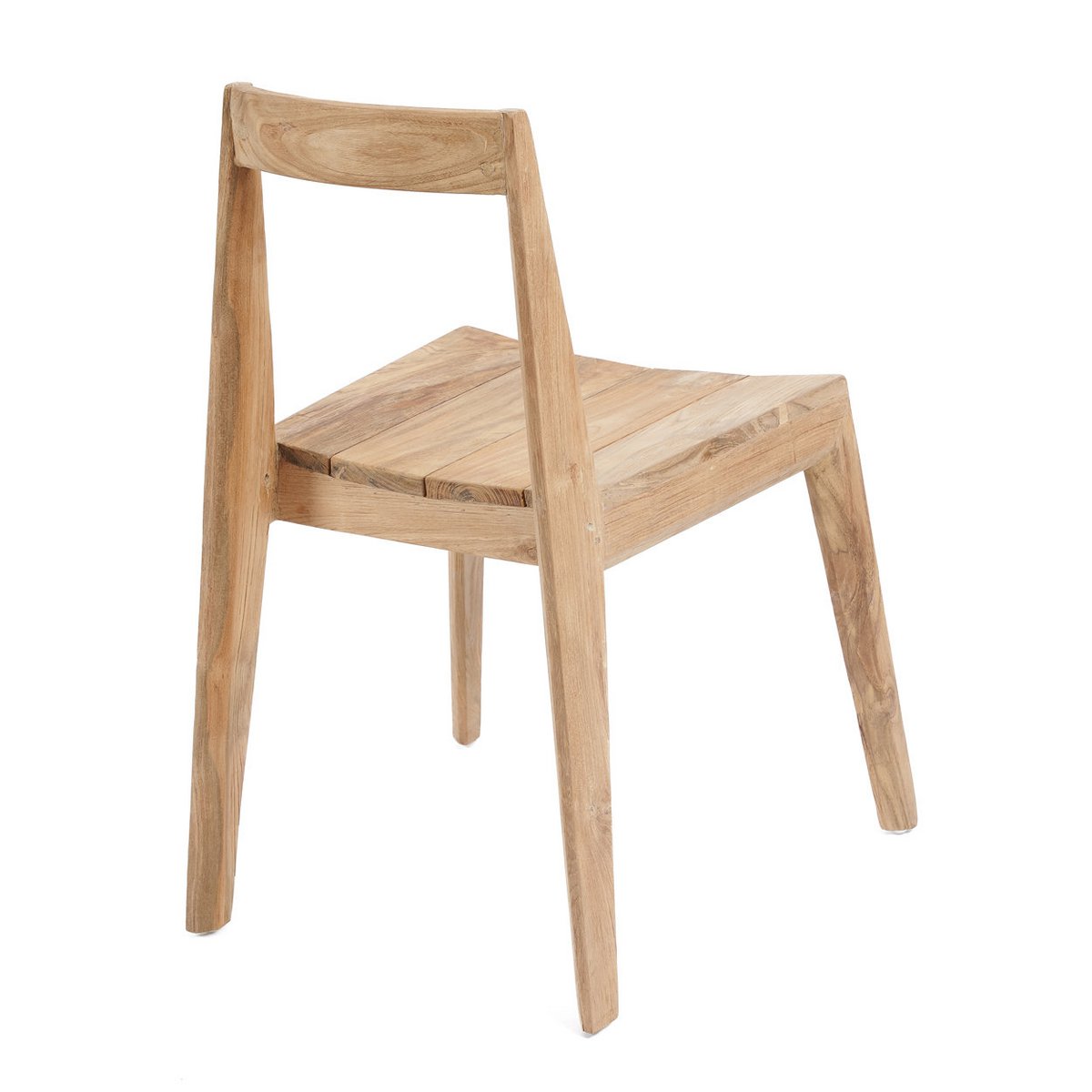 Détails artisanaux de la chaise Paxi en teck