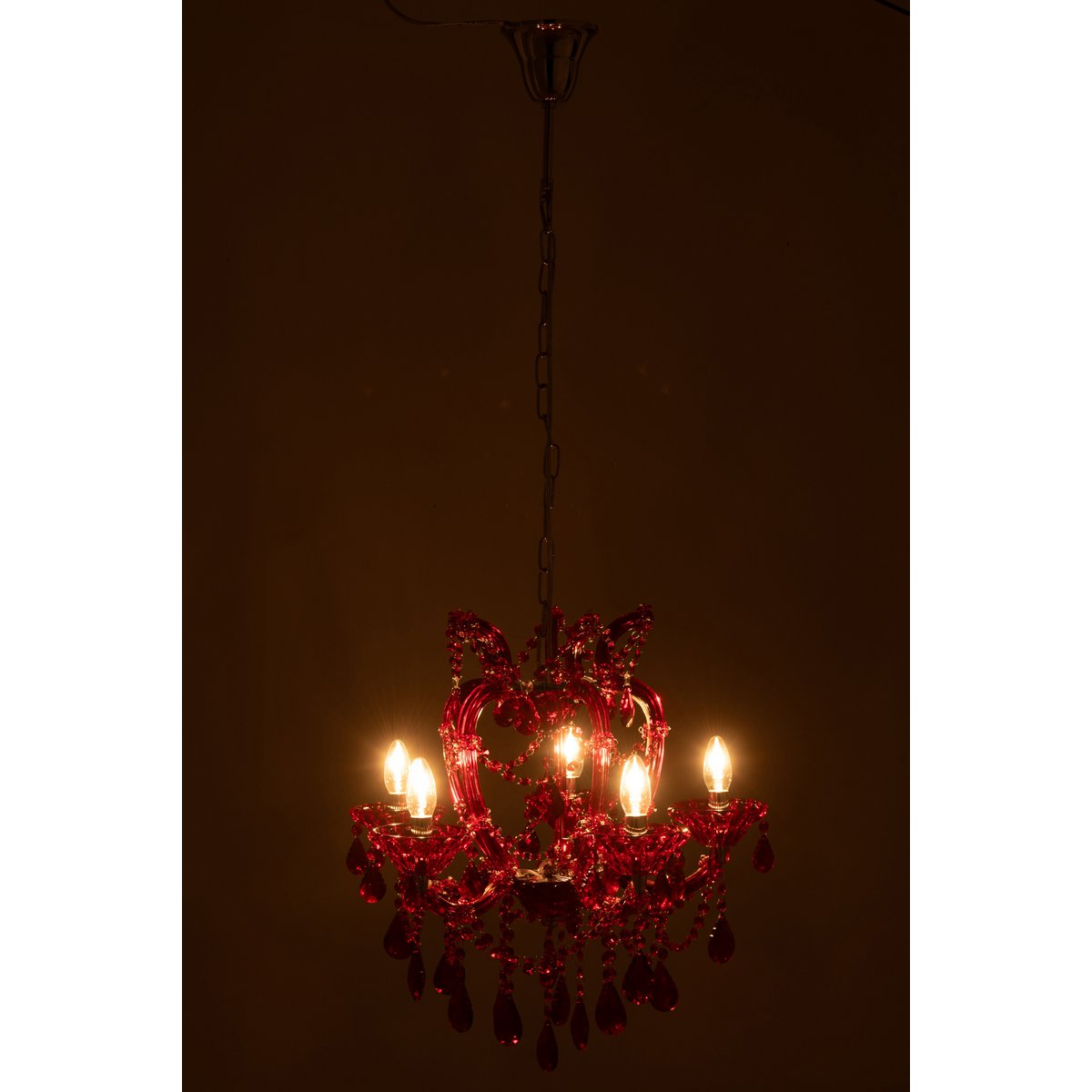 Détail du design vintage de la lampe à suspension J-Line Kand Antique