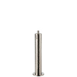 Zoom sur la base en acier inoxydable de la torche Tiffany