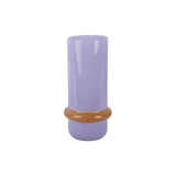 Vase Anneau Animé Grand en verre mauve avec design moderne