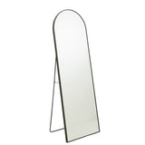 Miroir J-Line à pied arrondi noir, vue de face