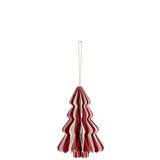 Suspension J-Line Tree Pliable en papier blanc et rouge, design élégant