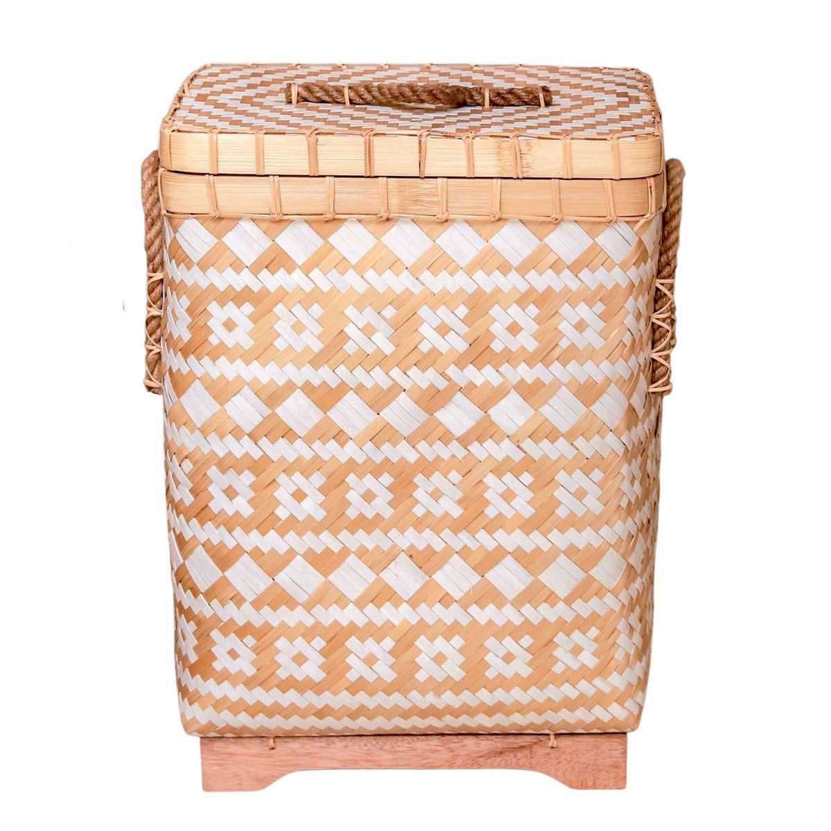 Panier à linge DARI avec couvercle et poignées pratiques