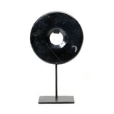 Le disque de marbre sur support - Noir - M